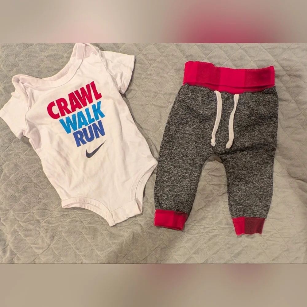 Nike 9-12M Bodysuits And Comfy Pants
